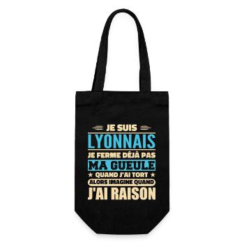 Lyonnais humor I won't shut my mouth - Gift Bag for Bottles - black - Front