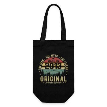 Original 2013 Retro 2013 Geburtstagsgeschenk 2013 - Geschenkbeutel für Flaschen - Schwarz - Vorne