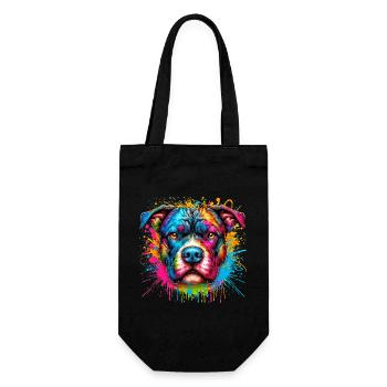 Chien Pitbull - Sac à bouteille - noir - Devant