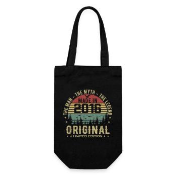 Original 2016 Retro 2016 Birthday Gift 2016 - Gift Bag for Bottles - black - Front