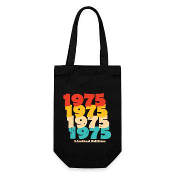 1975: Limited Edition - 49th Anniversary - Gift Bag for Bottles - black - Front