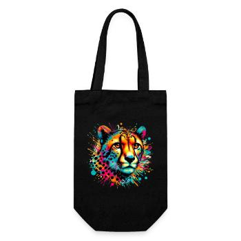 Cheetah - Gift Bag for Bottles - black - Front