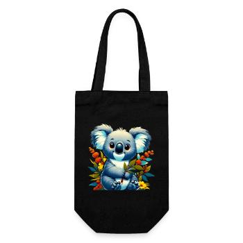 Koala - Geschenkbeutel für Flaschen - Schwarz - Vorne