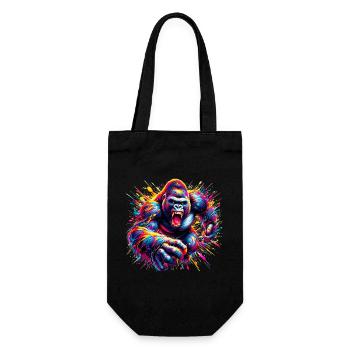Gorilla - Gift Bag for Bottles - black - Front