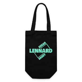 Gift for Lennard - Gift Bag for Bottles - black - Front