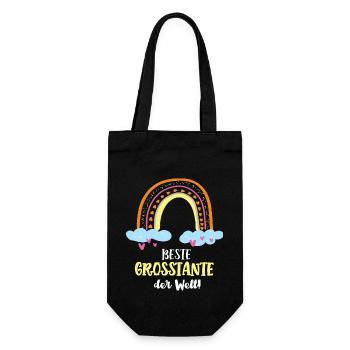 Grosstante Gross-Tante Grosstanten Beste Großtante - Geschenkbeutel für Flaschen - Schwarz - Vorne