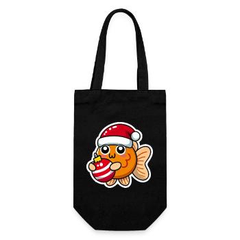 Poisson rouge Swain de Noël - Sac à bouteille - noir - Devant