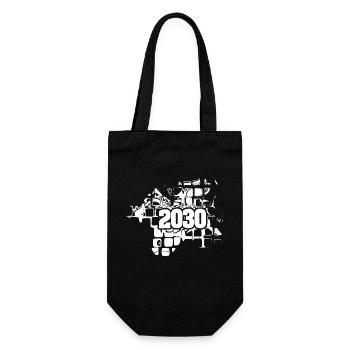 Art 2030 - Gift Bag for Bottles - black - Front