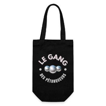 pétanque, pétanqueur, jouer à la pétanque - Sac à bouteille - noir - Devant