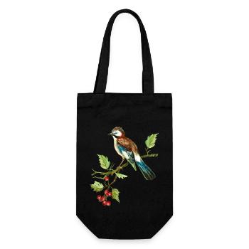 Oiseau coloré - Sac à bouteille - noir - Devant