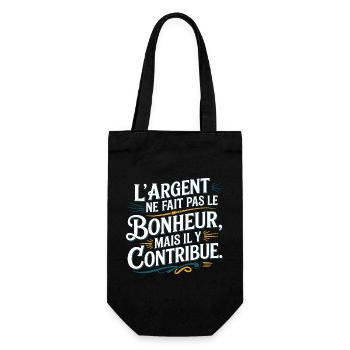 L'argent ne fait pas le bonheur - Sac à bouteille - noir - Devant