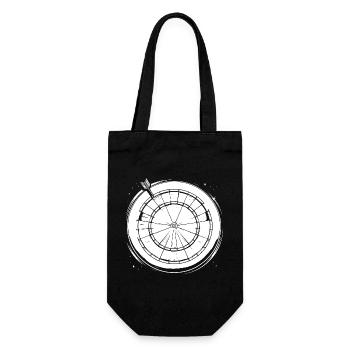 Dart Drawing - Gift Bag for Bottles - black - Front