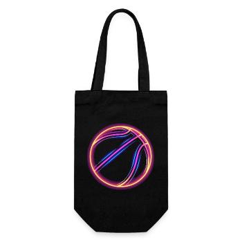 Basketball Retrowave - Gift Bag for Bottles - black - Front