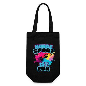 Hundesport ist fun rainbow blue - Geschenkbeutel für Flaschen - Schwarz - Vorne