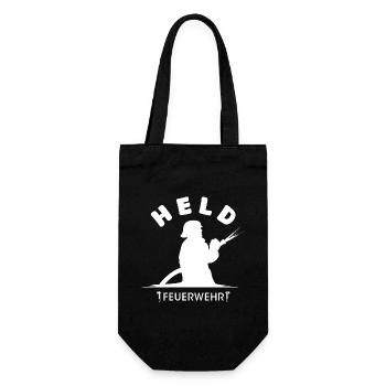 Logo du héros du pompier Symbole du pompier Héros - Sac à bouteille - noir - Devant