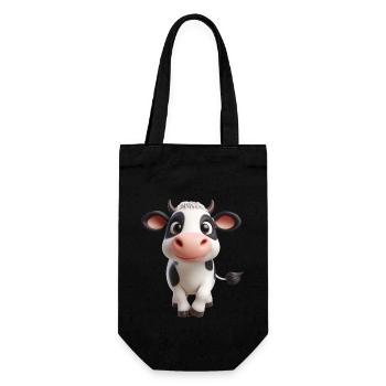 Cow 3 - Gift Bag for Bottles - black - Front