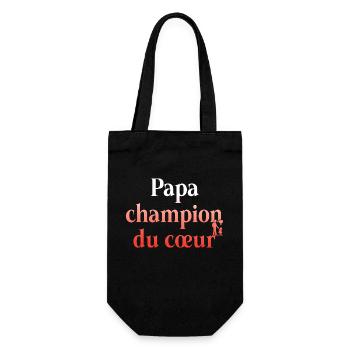 papa père papou humour blague cadeau 5 - Sac à bouteille - noir - Devant