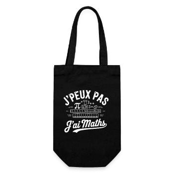 tee shirt je peux pas j ai maths - Sac à bouteille - noir - Devant