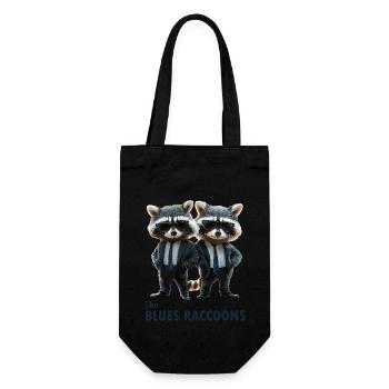 The Blues Raccoons - Geschenkbeutel für Flaschen - Schwarz - Vorne