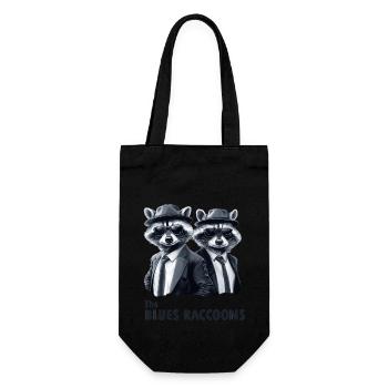 The Blues Raccoons 3 - Geschenkbeutel für Flaschen - Schwarz - Vorne