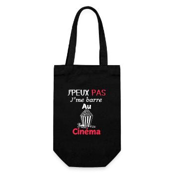 Ich kann nicht, ich gehe ins Kino - Geschenkbeutel für Flaschen - Schwarz - Vorne