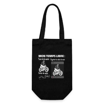 My free time: 100% motorcycle - Gift Bag for Bottles - black - Front
