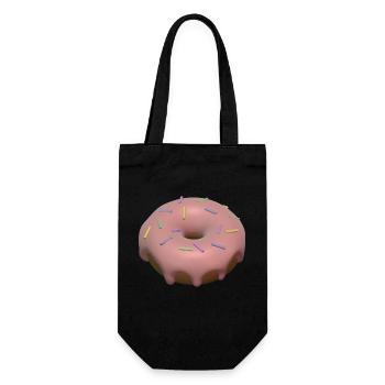3d donut - Gift Bag for Bottles - black - Front