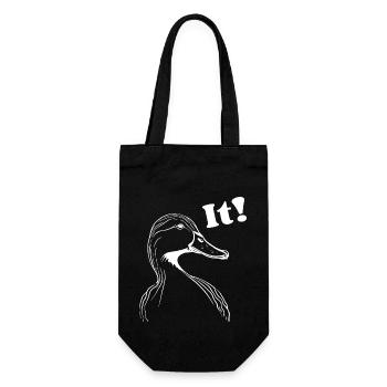 Duck said It - Gift Bag for Bottles - black - Front