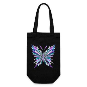 Géométrie fascinante – papillon abstrait - Sac à bouteille - noir - Devant
