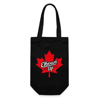 Elbows Up Maple Leaf Design - Geschenkbeutel für Flaschen - Schwarz - Vorne