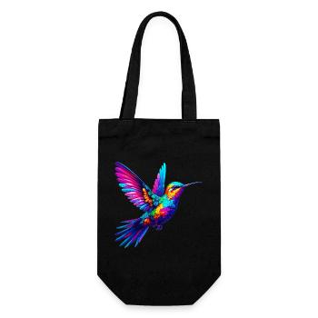 Kolibri - Geschenkbeutel für Flaschen - Schwarz - Vorne