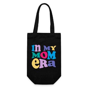 In My Mom Era – Bunte Mama-Vibes - Geschenkbeutel für Flaschen - Schwarz - Vorne