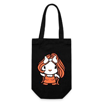 Bird Lady Woman Female Pretty Dress Bow - Gift Bag for Bottles - black - Front