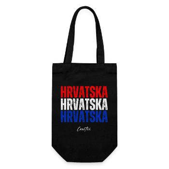 Kroatische Flagge, Kroatischer Stolz - Geschenkbeutel für Flaschen - Schwarz - Vorne