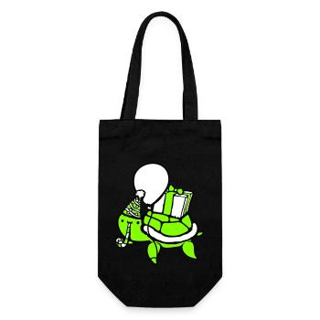 Water Turtle Birthday Party Balloon Hat - Gift Bag for Bottles - black - Front