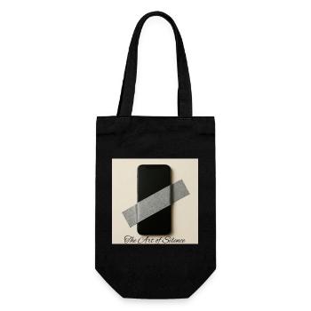 Silent Mobile Kunstdruck - Geschenkbeutel für Flaschen - Schwarz - Vorne