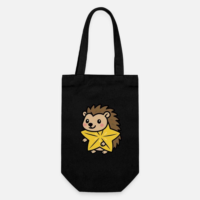 Sternigel - Geschenkbeutel für Flaschen - Schwarz