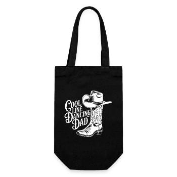 Cool Country Western Line Dancing Dad Design - Gift Bag for Bottles - black - Front