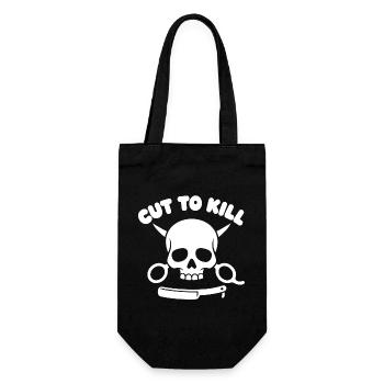 Skull Cut to Kill Motif - Gift Bag for Bottles - black - Front