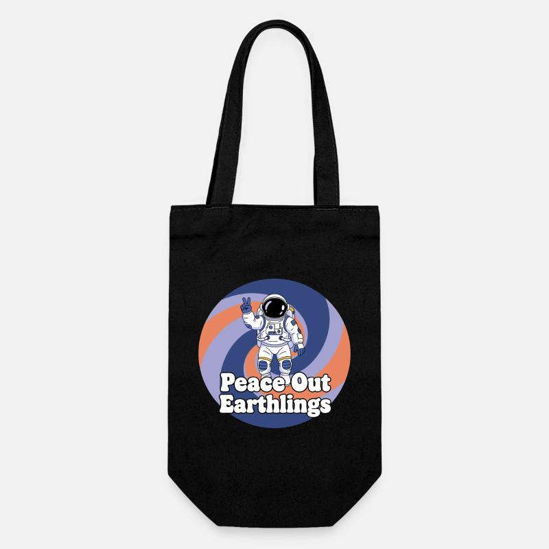 Astronaute Peace Out Terriens - Sac à bouteille - noir