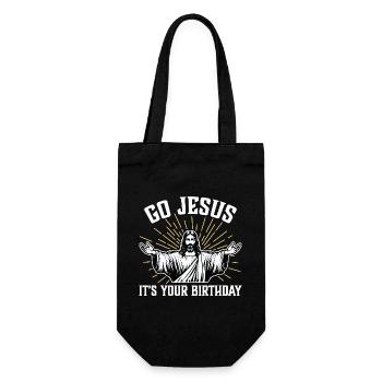 Go Jesus it's your birthday - Gift Bag for Bottles - black - Front