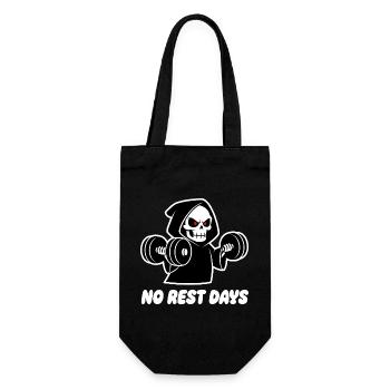 Kein Pausen Tag Grim Reaper Krafttraining - Geschenkbeutel für Flaschen - Schwarz - Vorne