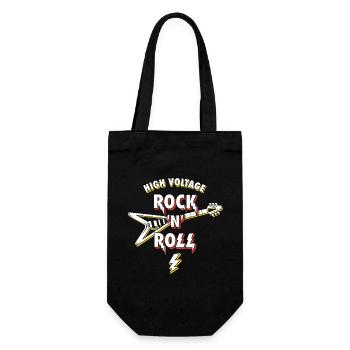 High Voltage Rock N Roll Guitar - Gift Bag for Bottles - black - Front