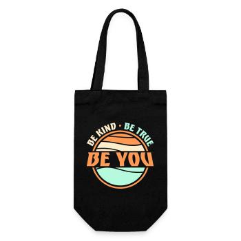 Be Kind Be True Be You Inspirational Self-Love - Gift Bag for Bottles - black - Front