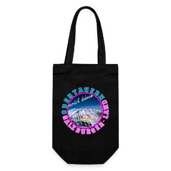 Obertauern Zurück Daheim (Dahoam) - Geschenkbeutel für Flaschen - Schwarz - Vorne