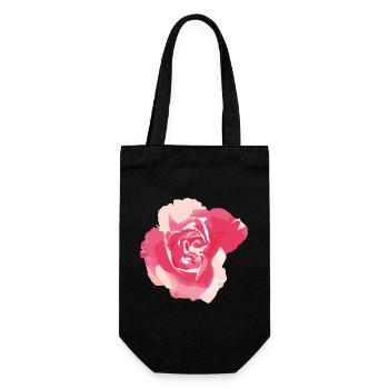 Rose - Geschenkbeutel für Flaschen - Schwarz - Vorne