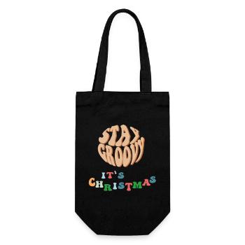 Stay Groovy Christmas - Gift Bag for Bottles - black - Front