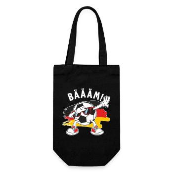 BÄÄM style cartoon dabping football Allemagne - Sac à bouteille - noir - Devant