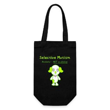 KawaiiDOGGOS - Clover "Selective mutism" print - Gift Bag for Bottles - black - Front