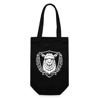 Heraldik Alpaka Wappen - Geschenkbeutel für Flaschen - Schwarz - Vorne
